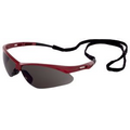 Octane Gray Lens Safety Glasses w/ Red Frame